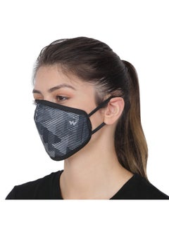 وايلد كرافت قناع تنفس خارجي قابل لإعادة الاستخدام للجنسين من Wildcraft مصنوع من البوليستر SUPERMASK W95+، 5 قطع: طباعة فرعية: BLK_TRIZI: M (8903338298113 متوسط)  - Image 5