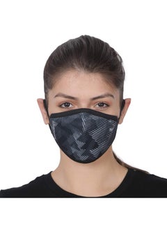 وايلد كرافت قناع تنفس خارجي قابل لإعادة الاستخدام للجنسين من Wildcraft مصنوع من البوليستر SUPERMASK W95+، 5 قطع: طباعة فرعية: BLK_TRIZI: M (8903338298113 متوسط)  - Image 3