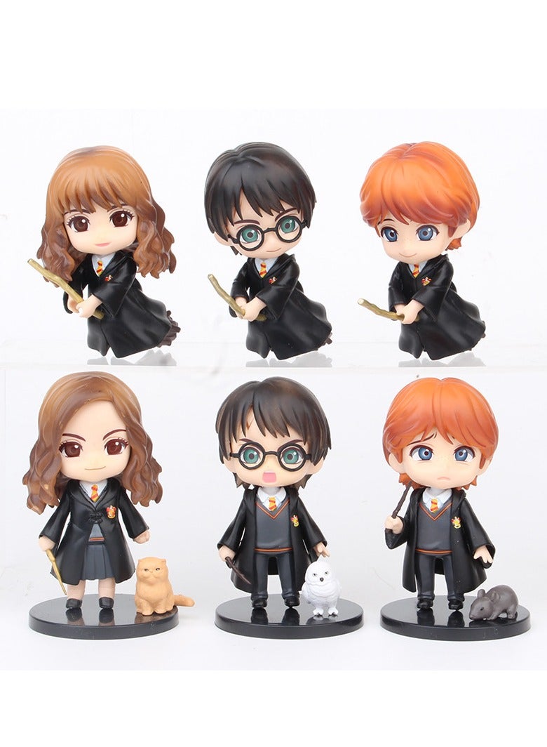 مجموعة القياسات الصغيرة من سيريا هاري بوتر من النمط القياسي: هيرميون، رون وغيرهم (ست قطع) - Image 1