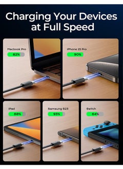 General 240W USB C to USB C Cable [6.6ft/2Pack], Certified iPhone 15 Charger, USBC to USBC Fast Charging Cable for iPhone 15/Pro/Plus/Pro Max/iPad Pro/Air/MacBook, Type C Cord for Samsung S23  - Image 3