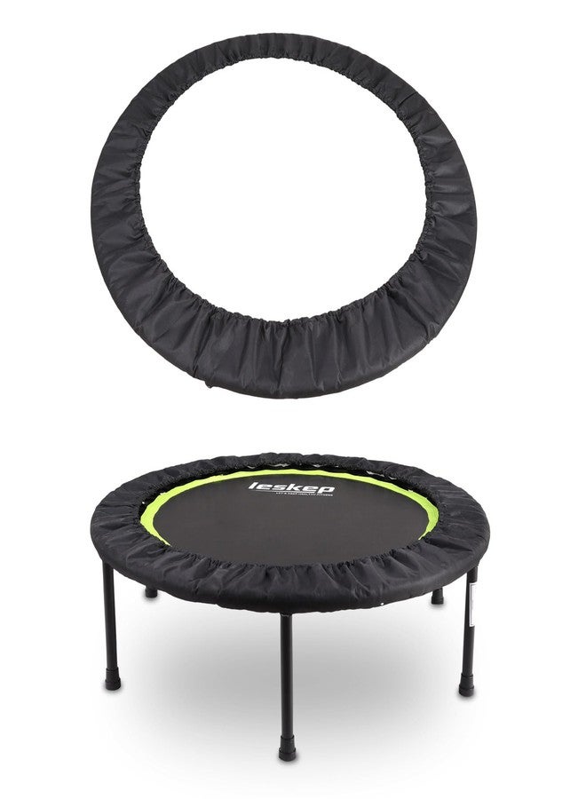 LESKEP Trampoline Spring Cover 40in with 600D Oxford Cloth Optional & Compressed Suede Replacement Mini Trampoline Cover - 40in Black - Image 1