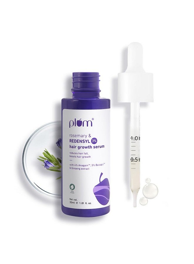 بلوم مصل نمو الشعر | يحتوي على إكليل الجبل، و3% ريدينسيل، و4% أناجين، و3% باكابيل، ومستخلص الجنسنغ | يقلل من تساقط الشعر، ويعزز نمو الشعر، ويحسن كثافة الشعر | للرجال والنساء | 30 مل - Image 1