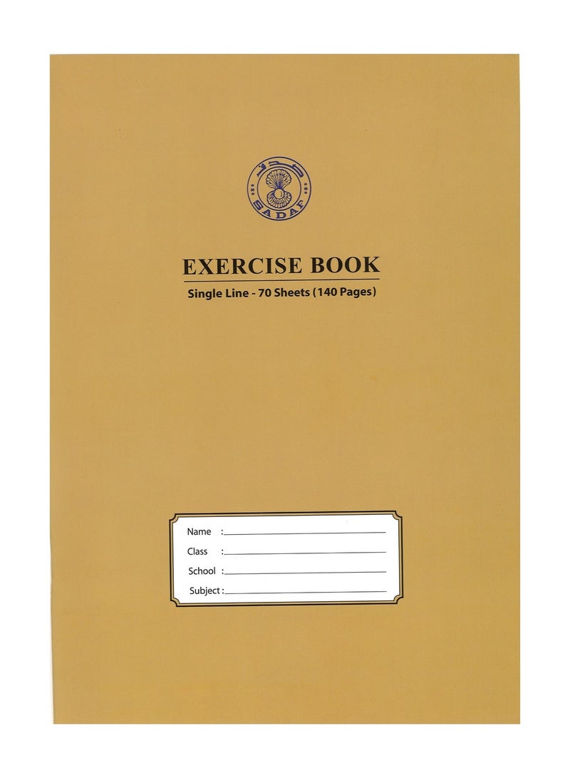 Sadaf 6-Piece A4 Size Single Lined Notebook 70 Sheets Assorted Colours - Image 4