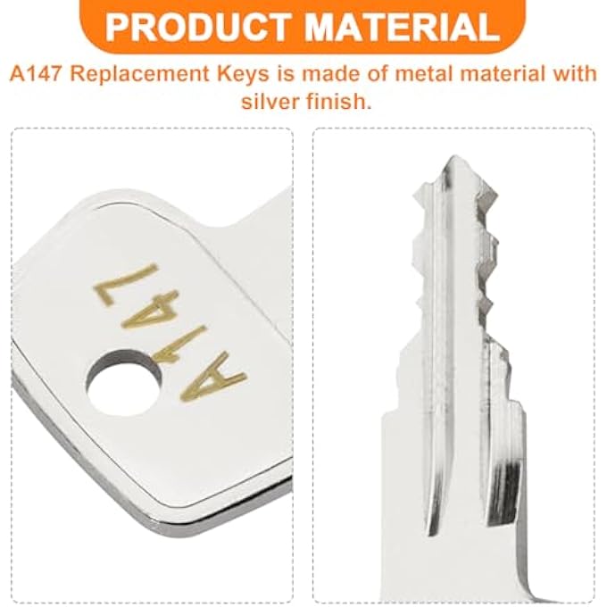 rayihni مفتاح سقف A147 SKS، مفاتيح بديلة لحوامل سقف Yakima SKS، القضبان، الحوامل. (الرمز A147) - Image 3