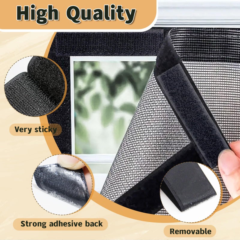 BlissfulBlend Hook and Loop Strips with Adhesive 1x4IN 58 Pairs/116 Strips,Hook and Loop Bulk Black Strong Sticky Back Fastener, Heavy Duty Double-Sided Adhesive Tape for Home Office School and Crafting - Image 5