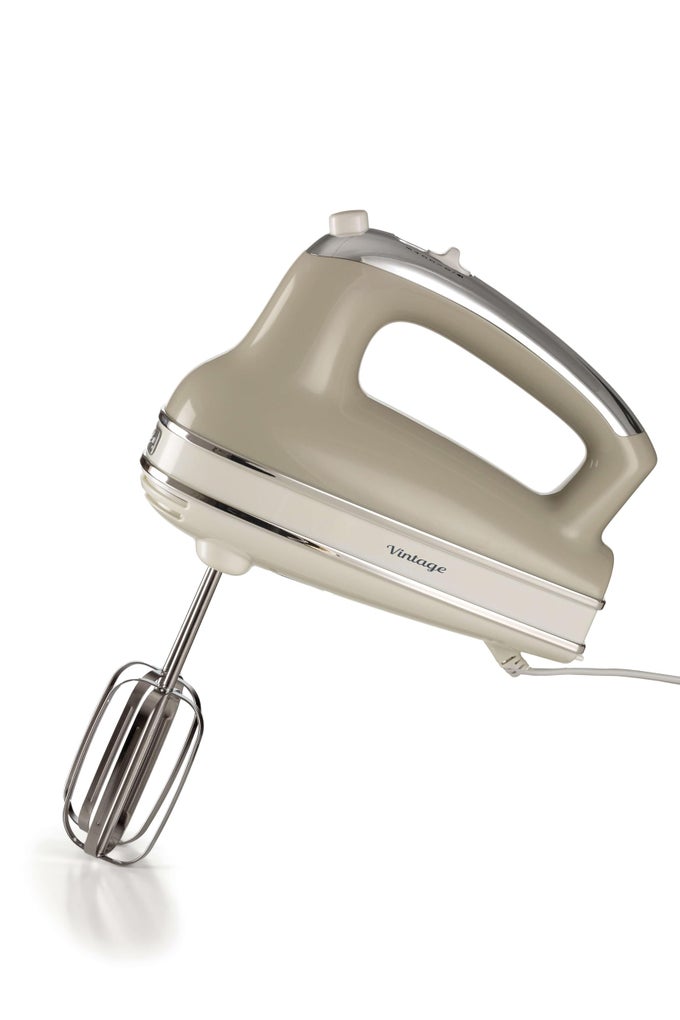 54803 RETRO STYLE HAND MIXER ELECTRIC WHISK 5 SPEED TURBO FUNCTION EJECT BUTTON VINTAGE STYLE CREAM