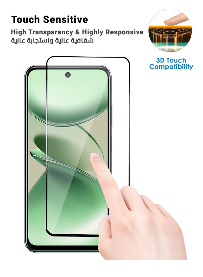 Infinix Smart 9 Screen Protector 2 Pack - Premium Full Screen Tempered Glass For Infinix Smart 9, High Transparency, Delicate Touch, Anti-Explosion, Smooth Arc Edges, Easy Installation - Image 3