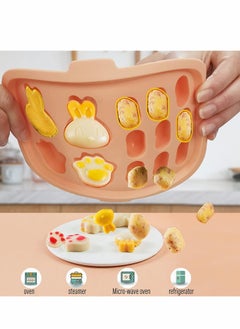 Excefore Food Tray Mold, Silicone Food Molds, Freezer Tray for Making Breastmilk Ice Pop, Homemade Kids Food Baking Tray for Sausage, 3 Different Shape Food Storage Container Food Mold with Lid  - Image 5