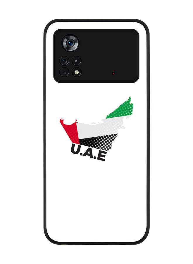Stylizedd Rugged Black edge case for Poco M4 Pro 4G Slim fit Soft Case Flexible Rubber Edges Anti Drop TPU Gel Thin Cover - UAE Map - Image 1