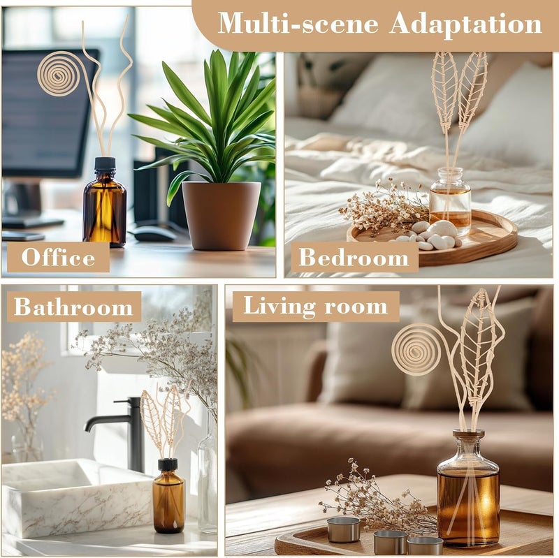 KASTWAVE 20PCS Reed Diffuser Sticks, Natural Rattan Wood Replacement Sticks for Essential Oil Diffuser, Long-Lasting Fragrance Diffuser Stick for Home, Bathroom, Bedroom, Office, Aromatherapy & Decor - Image 5