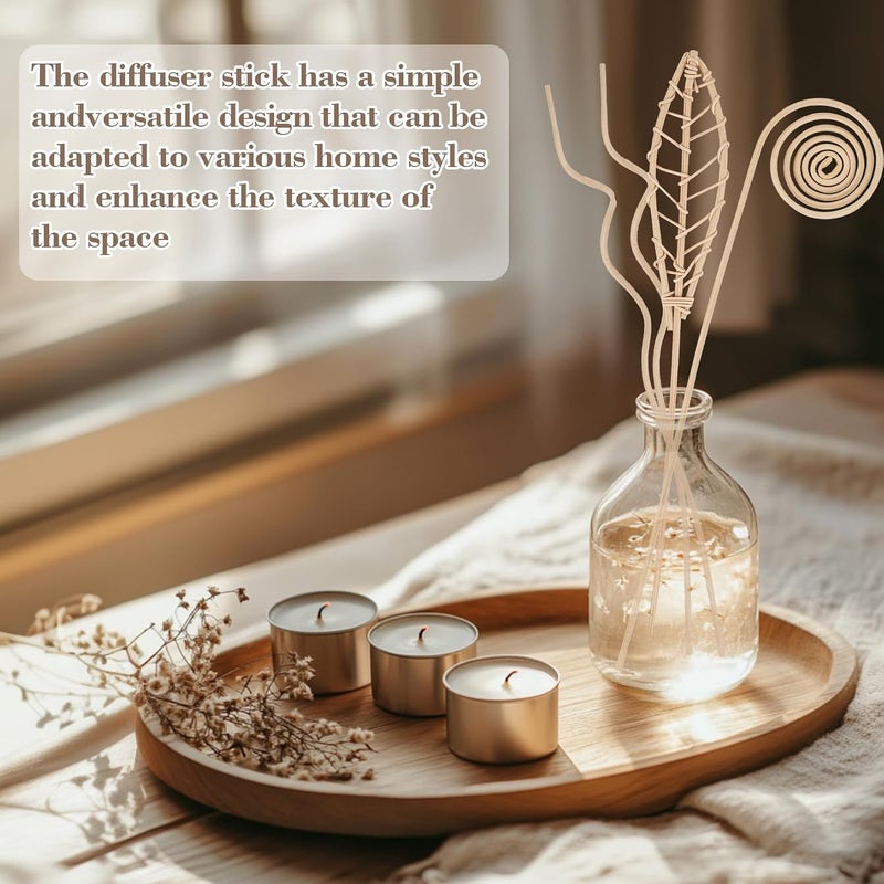 KASTWAVE 20PCS Reed Diffuser Sticks, Natural Rattan Wood Replacement Sticks for Essential Oil Diffuser, Long-Lasting Fragrance Diffuser Stick for Home, Bathroom, Bedroom, Office, Aromatherapy & Decor - Image 4