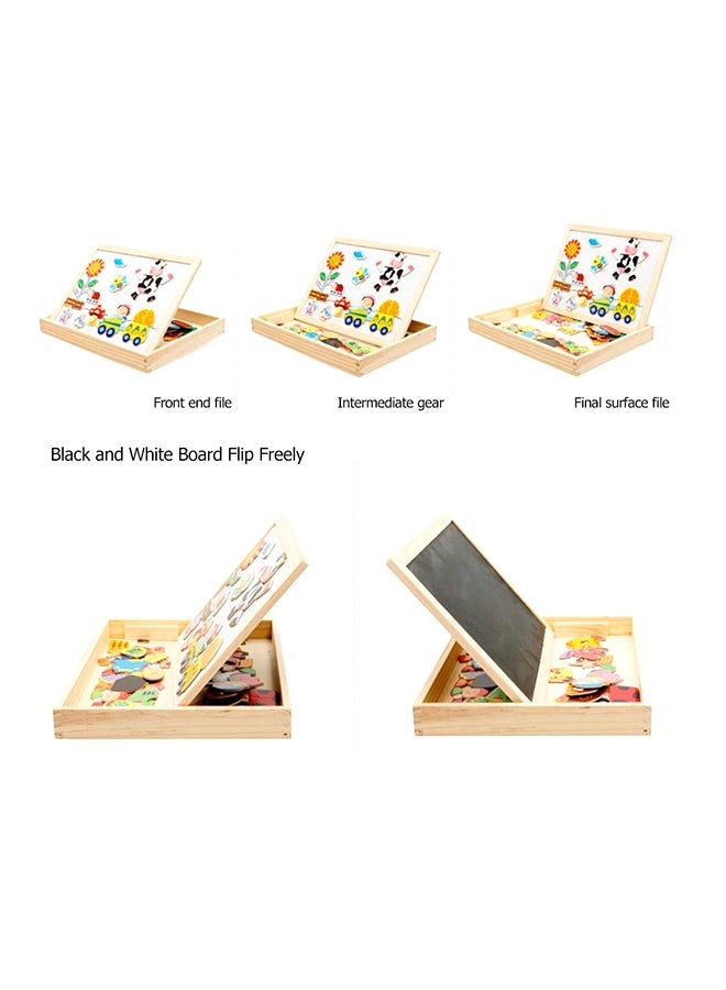 Wooden Magnetic Puzzle Figure Animals Farming Drawing Board Box Kids Educational Toy cm - Image 5