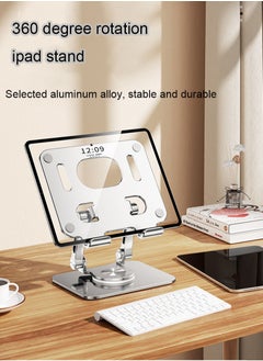 MissTiara iPad Stand Swivel Tablet Stand for iPad with 360 Rotating Base, Foldable Adjustable Holder for Drawing, Compatible with iPad Pro/Air/Mini and More  - Image 1