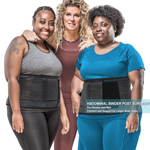 MAMODY Abdominal Binder Post Surgery Plus Size | Postpartum Belly Band Wrap | Post C Section Belly Binder | Stomach Compression Hernia Belt For Men or Women Hernia Surgery, Natural Birth, Abdominal Injuries,Hysterectomy (4XL) - Image 2