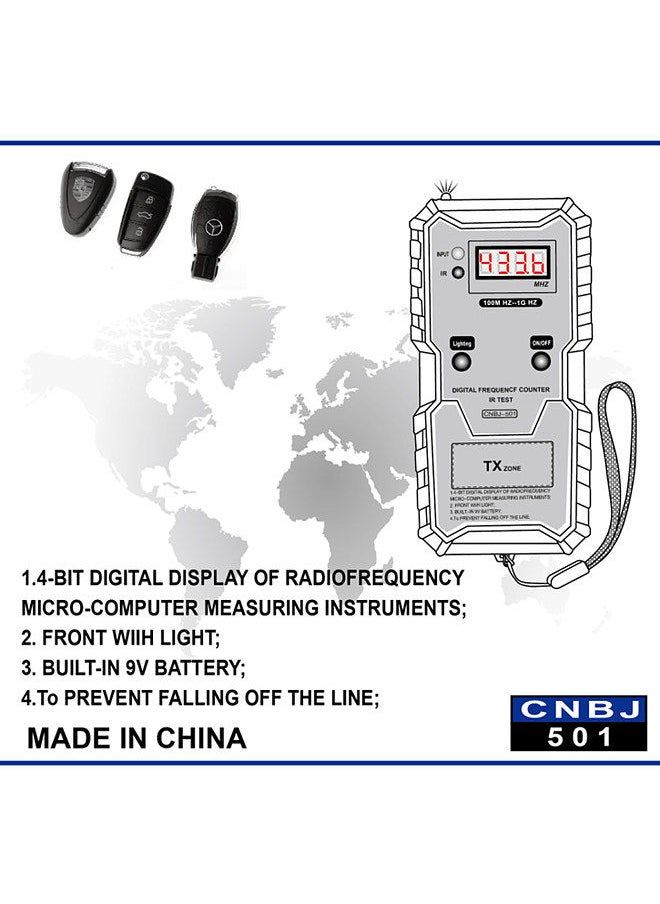 IR Infrared Frequency Tester Wireless remote control frequency tester Auto Key Frequency Tester Car Key Frequency Tester