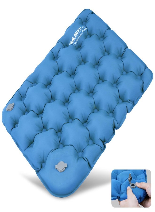 المدقع وسادة مقعد قابلة للنفخ من إيولانت، وسادة جلوس هوائية خفيفة الوزن للتخييم، وسادة هوائية محمولة للسفر لمقعد الملعب، المدرجات، المشي لمسافات طويلة، التسلق، المكتب، الطائرة، السيارة، لون أزرق مطور - Image 1