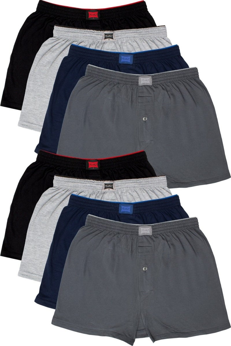 Tutku Passion 8 Opportunity Product! Men's Combed Cotton Towel Waist Boxer Mixed Color - 8 Pieces  - Image 3