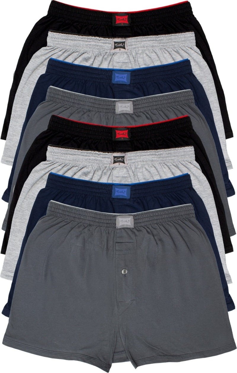 Tutku Passion 8 Opportunity Product! Men's Combed Cotton Towel Waist Boxer Mixed Color - 8 Pieces  - Image 2