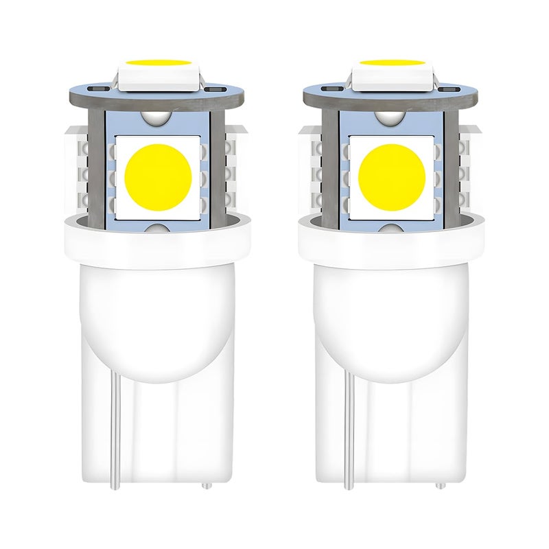 ZIMISI 194 LED Light Bulbs 5SMD 5050 Chips Tag Lights 12V 6000K White Wedge Base Bulb 168 T10 2825 LED Replacement Bulbs for Car Interior Dome Map Door Courtesy License Plate Lights Lamp 2PCS - Image 3