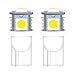 ZIMISI 194 LED Light Bulbs 5SMD 5050 Chips Tag Lights 12V 6000K White Wedge Base Bulb 168 T10 2825 LED Replacement Bulbs for Car Interior Dome Map Door Courtesy License Plate Lights Lamp 2PCS - Image 2