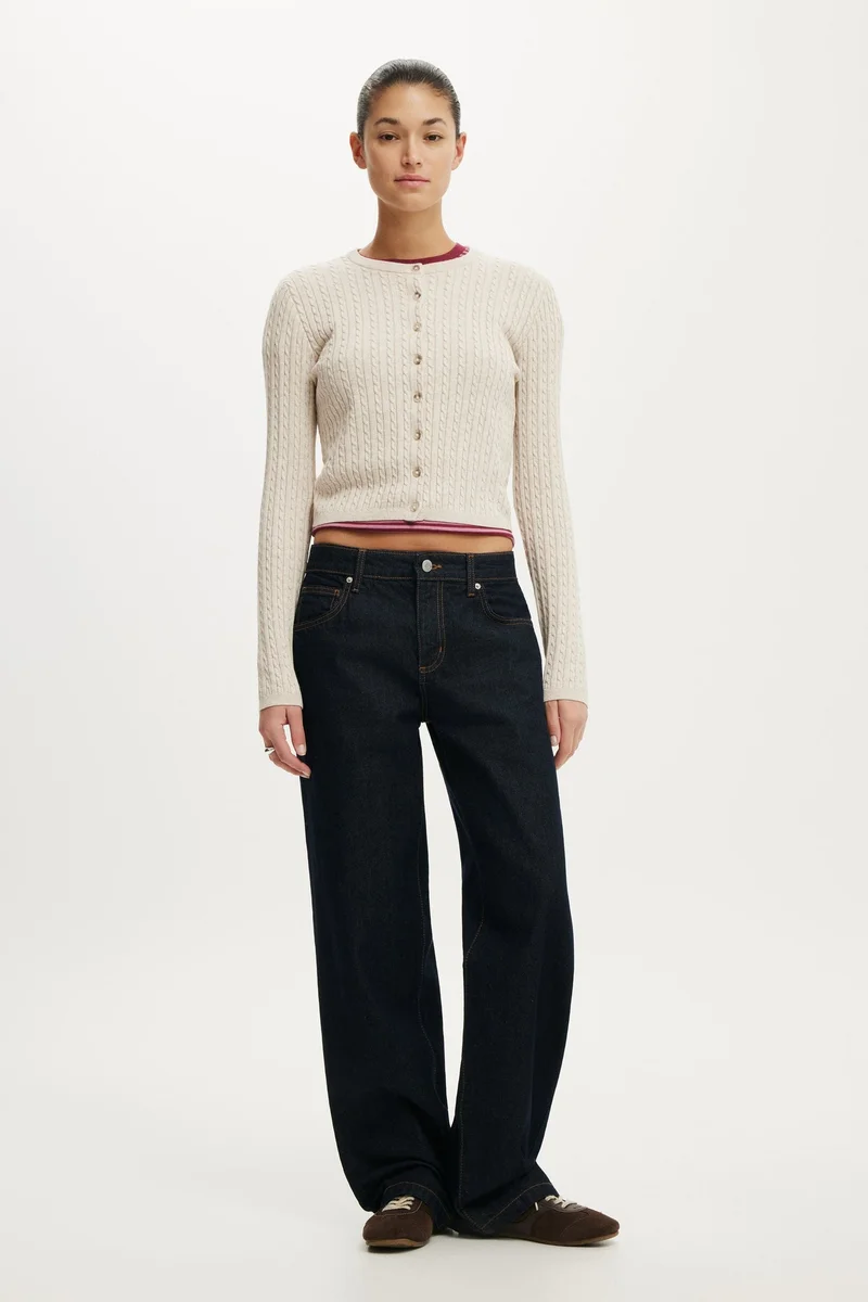 كوتون اون COTTON CREW NECK CARDIGAN