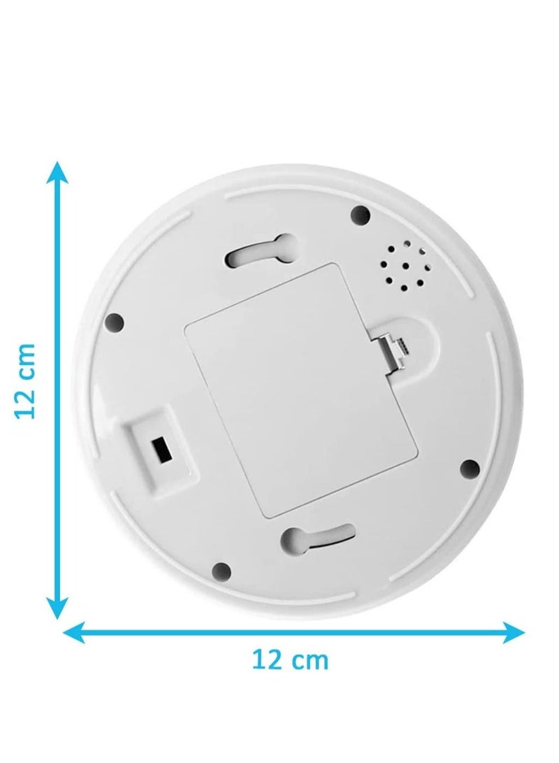Rubik 2pc Dummy CCTV Camera with Flashing LED Light and CCTV Sticker Sign Fake Surveillance Camera Security Indoor Dome Camera with LED Light (White)  - Image 4