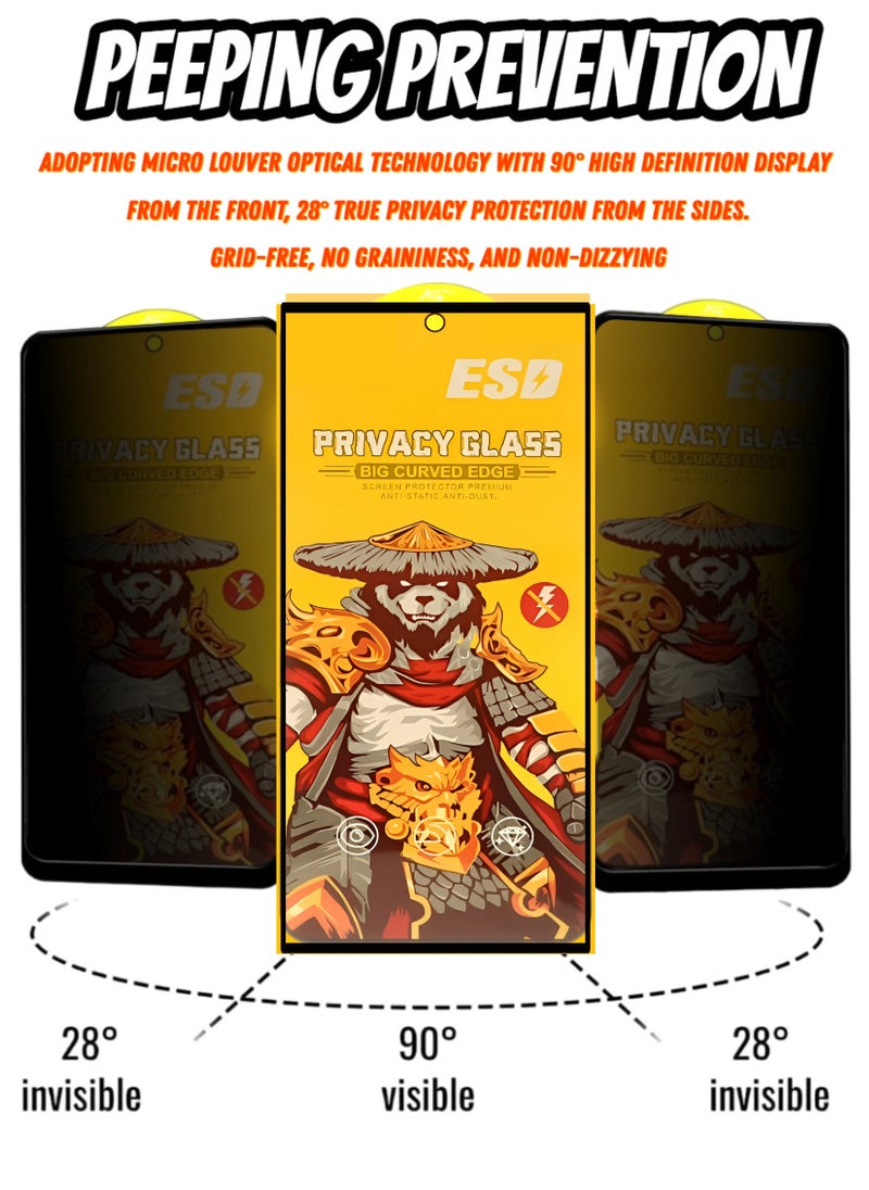 اي اس دي قطعتين، واقي شاشة عالي الجودة لهاتف آسامسونج جالاكسي S24 الترا - Image 2