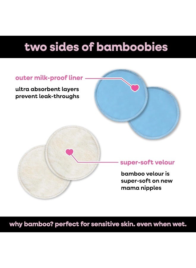 Bamboobies Overnight Nursing Pads, Ultra-Soft Velour, Reusable and Washable for Nightly Use, Leak-Proof Pads for Breastfeeding, 4 Pads - Image 3