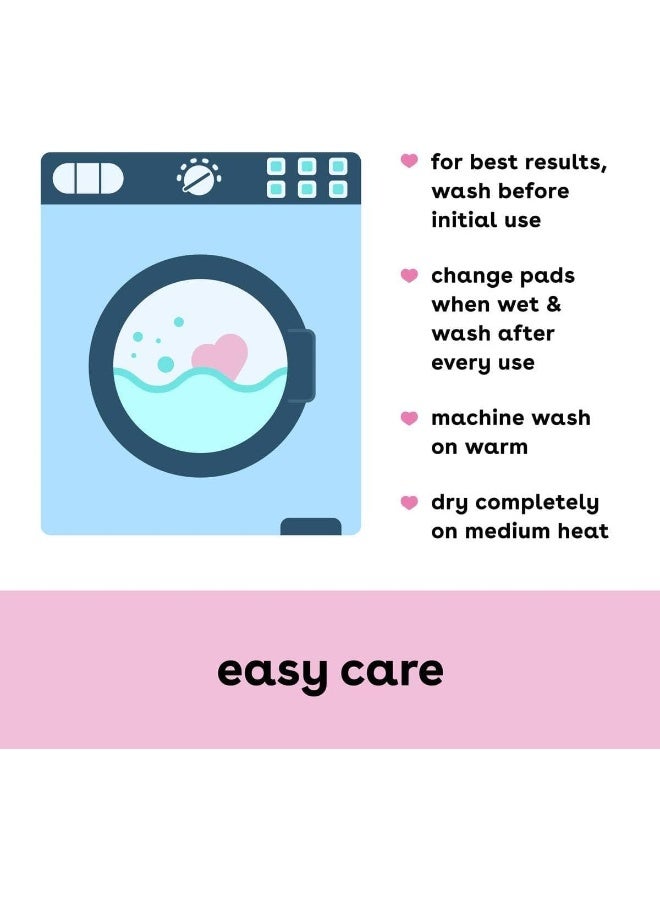 Bamboobies Overnight Nursing Pads, Ultra-Soft Velour, Reusable and Washable for Nightly Use, Leak-Proof Pads for Breastfeeding, 4 Pads - Image 5