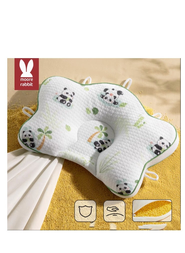 Moore Rabbit 7A Antibacterial Maternal and Child Grade Shaped Pillow Round Head Shaped Pillow for Babies and Infants  - Image 1