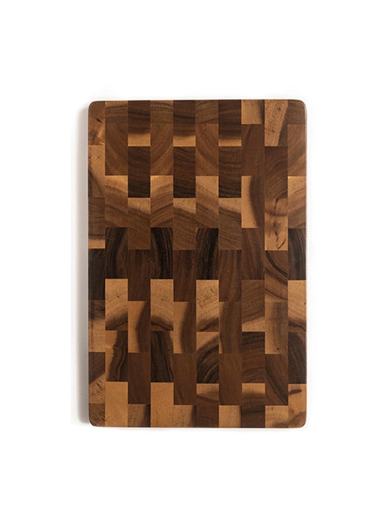 Acacia Wood Cutting Board, Checkerboard Pattern, 15" x 8.66" x 0.7", Mould-Proof Kitchen Chopping Board - Image 1