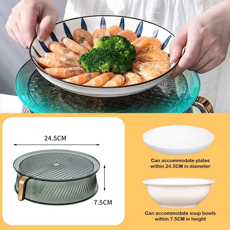 Deoxys Multi-layer Vegetable Cover Table Tents Plastic Cake Stand Transparent Tent Cake Stand Cover Dome Plate Cover Glass Cover for Wedding Party (3 layers) - Image 3