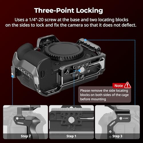 SMALLRIG R5 II Cage for Canon R5 Mark II Aluminum Alloy Camera Video Cage with Cold Shoe Mount 1420 3816 Threaded Holes Quick Release Plate for ArcaSwiss 4978 - Image 3
