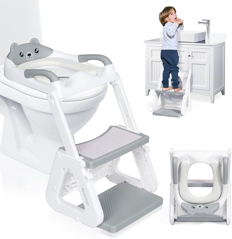 Orzbow 2-IN-1 Potty Training Toilet Seat with Step Stool - Image 1