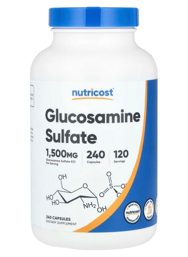 Nutricost Glucosamine Sulfate 1500 mg 240 Capsules (750 mg per Capsule)
