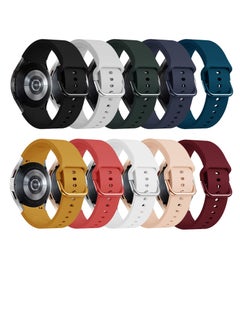 Y&D 10 Pack Bands, Compatible for Samsung Galaxy Watch 5 4 40mm 44mm / Classic 42mm 46mm Band, Silicone Strap with Colorful Buckle Pro 45mm Women Men  - Image 2