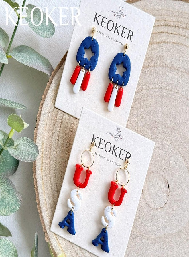 KEOKER Polymer Clay Texture Sheets, Stars Clay Texture Mat, Polymer Clay Earrings Tools on Independence Day or 4th of July, Like Polymer Clay Rollers, Great Work with Polymer Clay Cutters (Stars) - Image 4