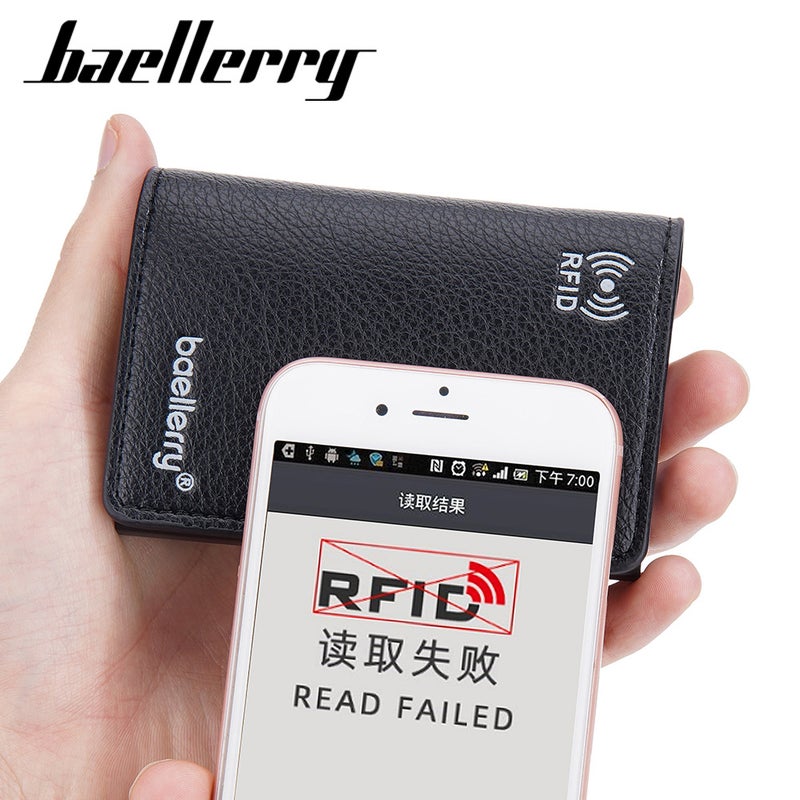 بايلليري حامل بطاقات رجالى من بايليرى بحماية RFID ونقش لتشى ضد السرقة باللون القهوة - Image 5