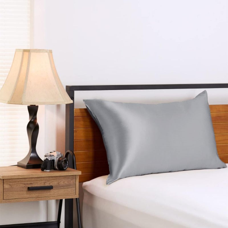 ROSEWARD Gray Silk Pillowcase King for Hair and Skin Made in USA  Real 22 Momme Silk Anti Acne Pillow Cases with Zipper  100% Silk Pillowcase  Anti Wrinkle  Anti Aging  Acne Free  1 Pc 20""x36"" (King  Grey) - Image 5