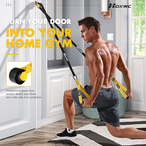 HOXWC Resistance Bands, Heavy Duty Pull Up Resistance Band with Door Anchor, Handles, Exercise Bands for Working Out Men&Women, Ideal for Pull Up, Muscle Training, Physical Therapy, and Home Workouts - Image 4