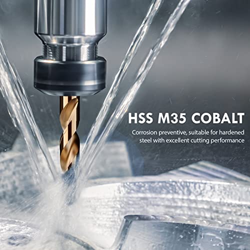 MACXCOIP Metric 16Pcs M35 Cobalt Drill Bit Set, 1mm HSS Cobalt Jobber Drill Bits, for Hardened Metals, Stainless Steel, Cast Iron and Wooden Plastics - Image 5
