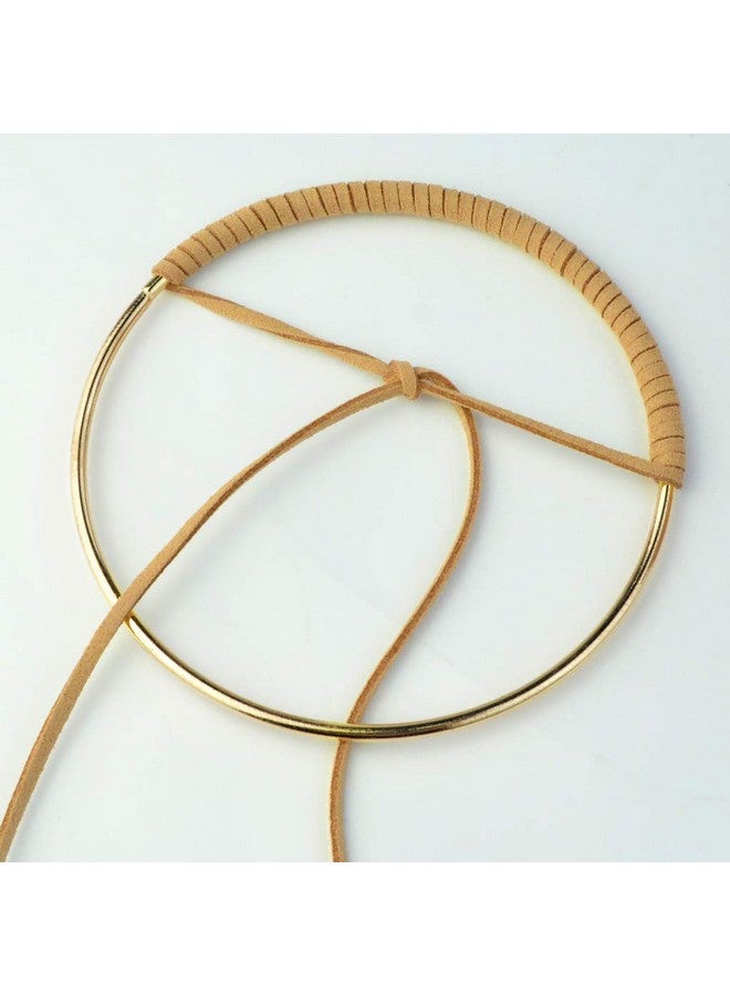 Nydotd 125Pcs Dream Catcher Making Kit 15 Pcs Metal Rings Hoops Macrame Ring In 5 Size Gold 100Pcs 6 Styled Feathers 10 Pcs 3 Mm Faux Suede Cord For Dream Catcher Crafts Birthday Party - Image 5