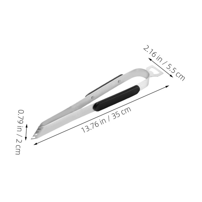 Stainless Steel Grilling Tongs For Fish BBQ And Salad Heat Resistant Outdoor Cooking - Image 3