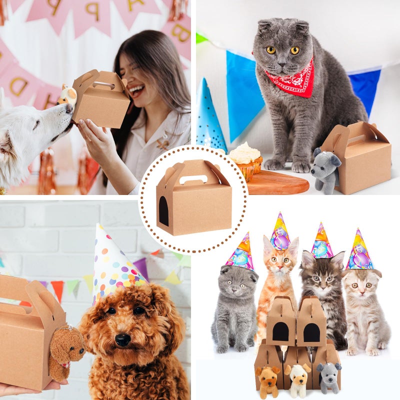 Fainne 24 Pcs Party Favors Boxes Foldable Treat Gift Boxes Candy Goodie Cases Decorations Adopt Pet Gift for Birthday Wedding Bridal Shower Party Favors (Classic) - Image 4