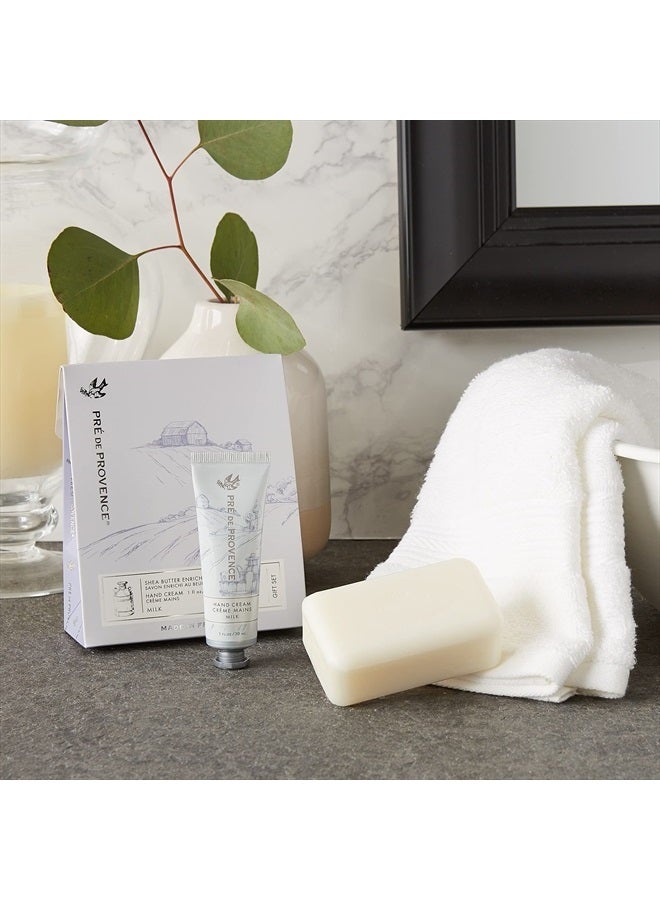Pre De Provence Gift Set Collection 150 Gram Soap Bar & 1 fl oz Hand Cream, Milk - Image 5