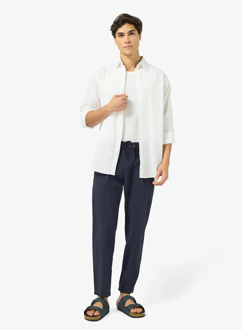 Ripples  Mens Linen Blend Long Sleeves Shirt for Men | Best Price UAE