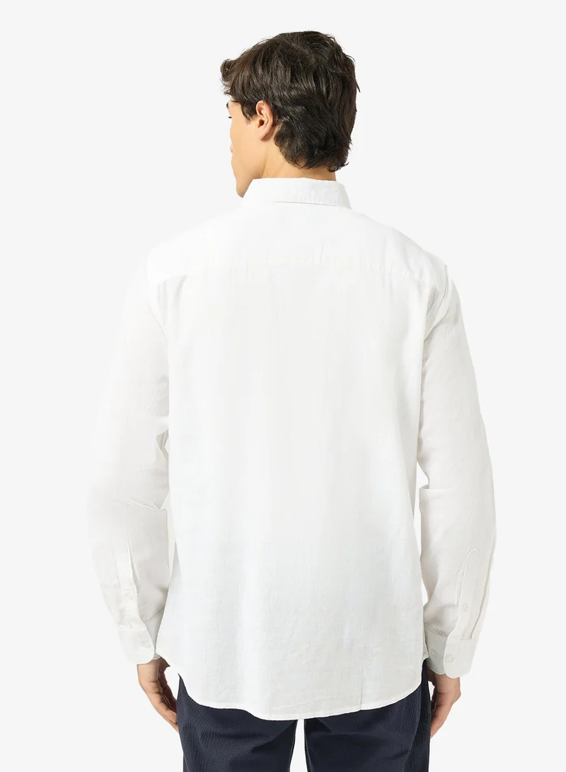Ripples Mens Linen Blend Long Sleeves Shirt