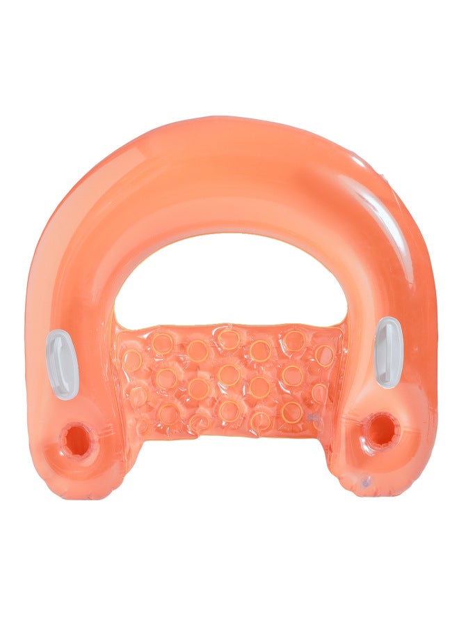 Portable Floating Bed With Sequins And Flowers, U-shaped Float For Adults, Inflatable Swimming Ring, Water Play Toy Float