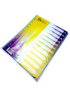 Bafix Separator 1-12 Colored Plastic A4 