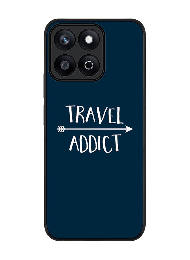 Stylizedd For Honor X7c 4G Case,Slim fit Camera Protection, Shockproof Thin Phone cover  - Travel Addict - Image 1